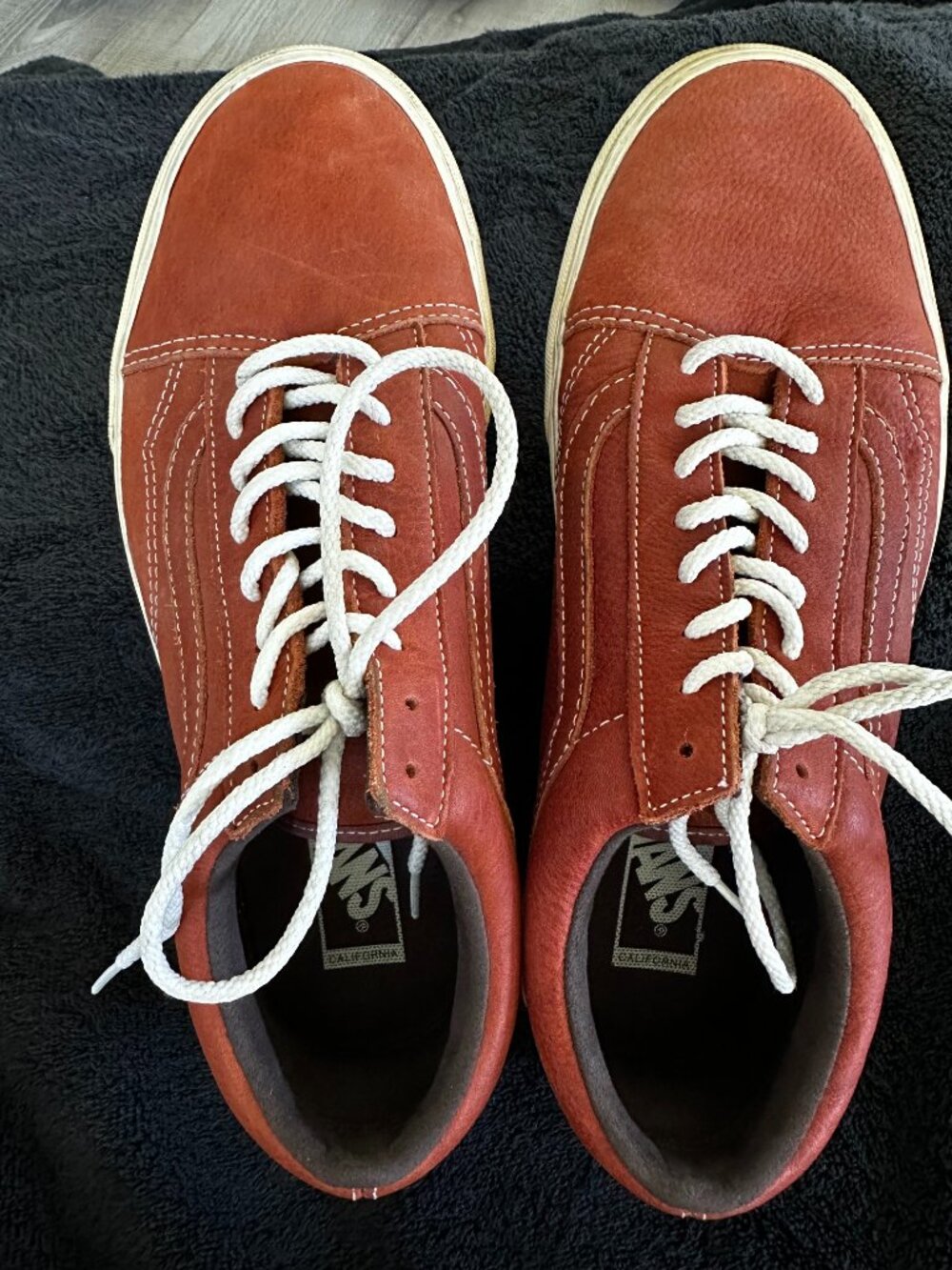 Vans California Brown Leather Low-Top Sneakers Men's Size 10.5/Women's 12